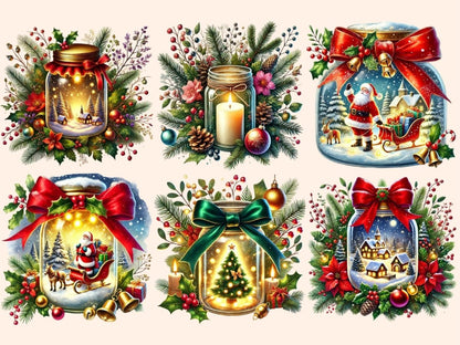 Christmas Magical Jars Clipart - Wonders Artist