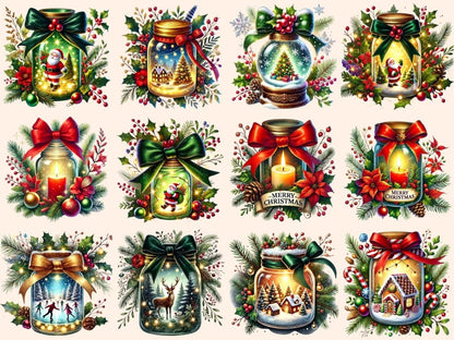 Christmas Magical Jars Clipart - Wonders Artist