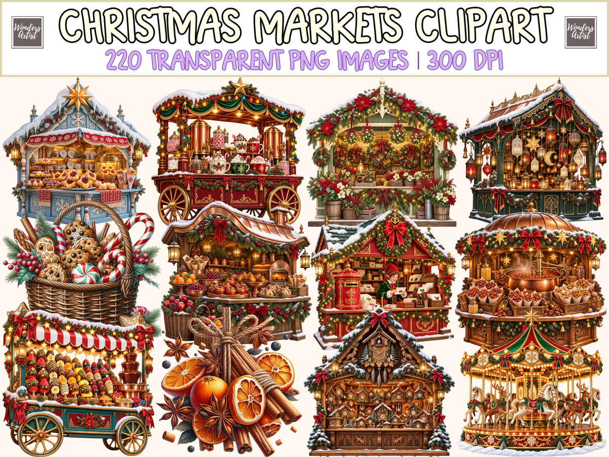 Christmas Markets Clipart — 00_cover.png
