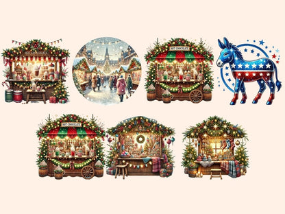 Christmas Markets (P3) Clipart Christmas Bazaar - Wonders Artist