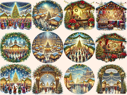 Vánoční trhy (P3) Clipart