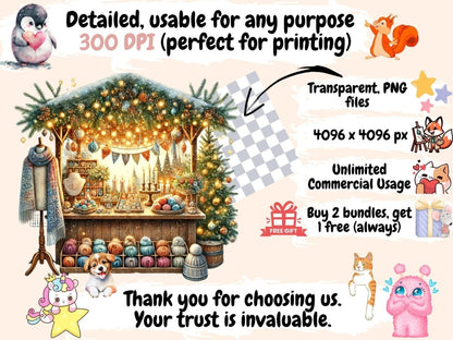 Christmas Markets (P3) Clipart Christmas Bazaar - Wonders Artist