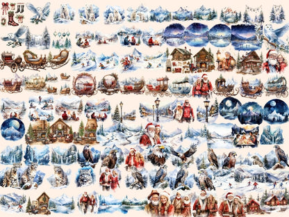 Christmas Mountains Watercolor Clipart christmas clipart - Wonders Artist