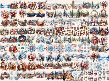 Christmas Mountains Watercolor Clipart christmas clipart - Wonders Artist