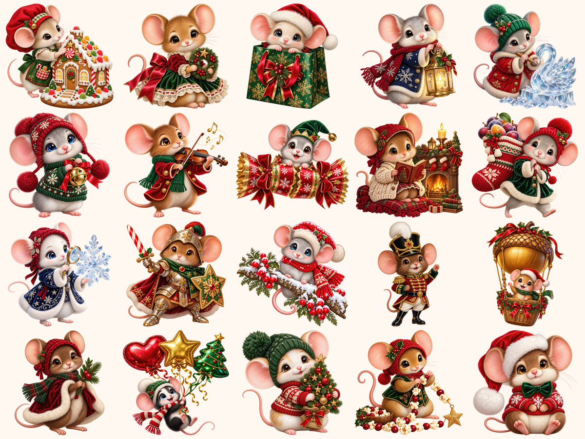 Christmas Mouse Clipart — 07_grid.png