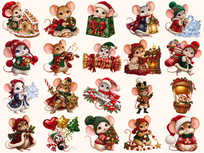 Christmas Mouse Clipart — 07_grid.png