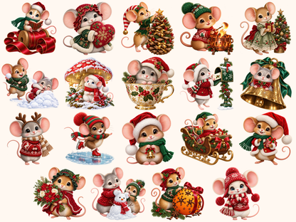 Christmas Mouse Clipart — 08_grid.png