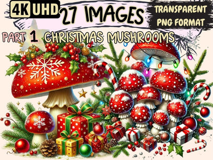 Christmas Mushrooms Clipart christmas forest png - Wonders Artist
