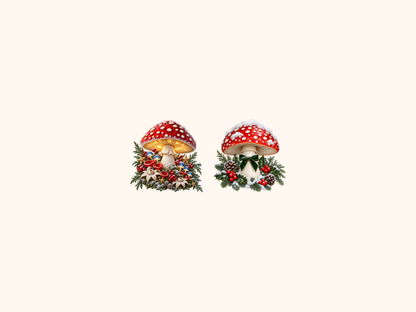 Christmas Mushrooms Clipart — preview 8