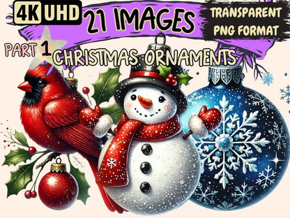 Christmas Ornaments Clipart Christmas Baubles - Wonders Artist