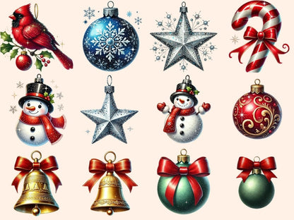 Christmas Ornaments Clipart Christmas Baubles - Wonders Artist