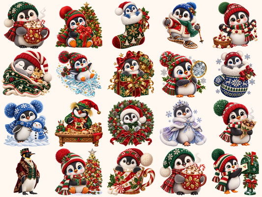 Christmas Penguins Clipart
