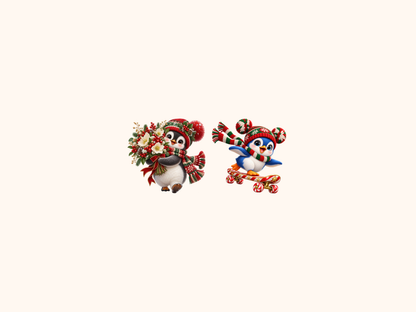 Christmas Penguins Clipart — preview grid 9