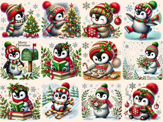 Vánoční tučňáci (P2) Clipart