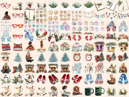 Christmas Planner Watercolor Clipart christmas images - Wonders Artist