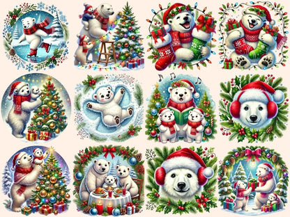 Christmas Polar Bears Clipart christmas bear png - Wonders Artist