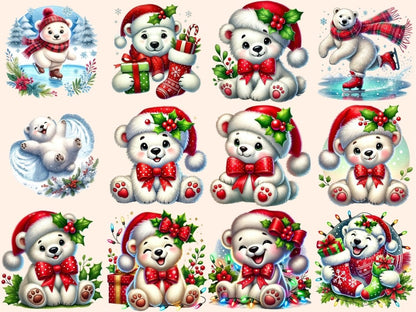 Christmas Polar Bears Clipart christmas bear png - Wonders Artist