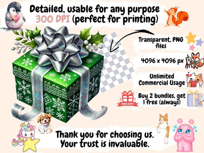 Christmas Presents Clipart Christmas Gift Icons - Wonders Artist