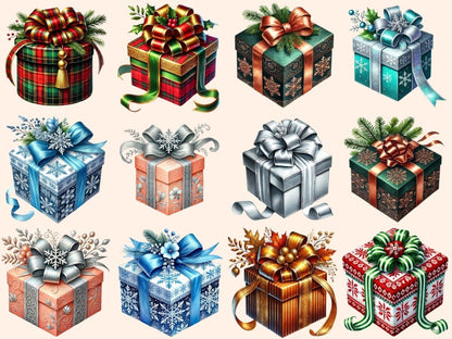 Christmas Presents (P2) Clipart Christmas Gift Icons - Wonders Artist