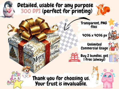 Christmas Presents (P2) Clipart Christmas Gift Art - Wonders Artist