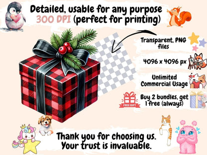 Christmas Presents (P2) Clipart Christmas Gift Icons - Wonders Artist