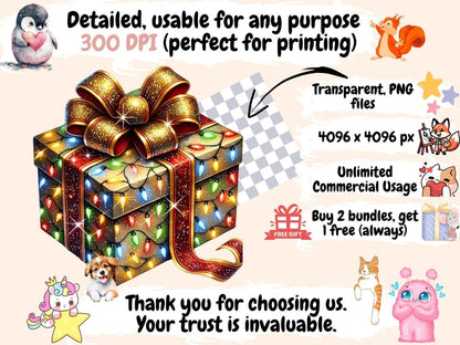Christmas Presents (P3) Clipart Christmas Gift Art - Wonders Artist