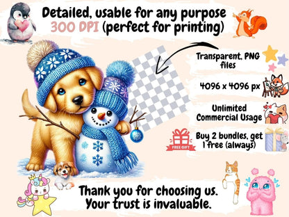 Christmas Puppies Clipart Christmas Canine Art - Wonders Artist
