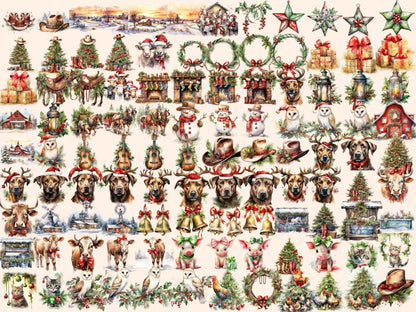 Christmas Ranch Watercolor Clipart christmas barn png - Wonders Artist