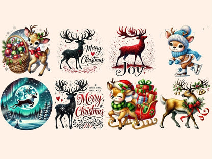 Christmas Reindeer (P3) Clipart Christmas Deer Art - Wonders Artist