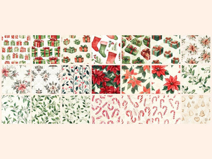 Christmas Seamless Digital Paper Christmas Background - Wonders Artist