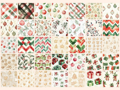 Christmas Seamless Digital Paper Christmas Background - Wonders Artist