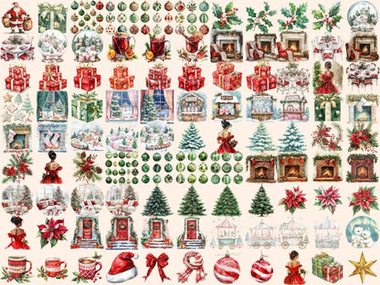 Christmas Season Watercolor Clipart Christmas Cheer - Wonders Artist