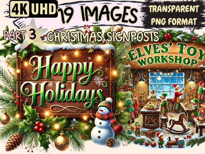 Christmas Signposts (P3) Clipart Christmas Signposts - Wonders Artist