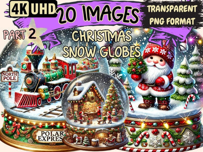 Christmas Snow Globes (P2) Clipart christmas clipart - Wonders Artist
