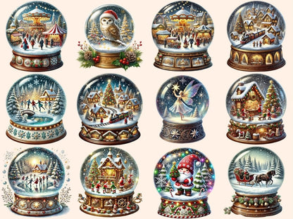 Christmas Snow Globes (P2) Clipart christmas clipart - Wonders Artist
