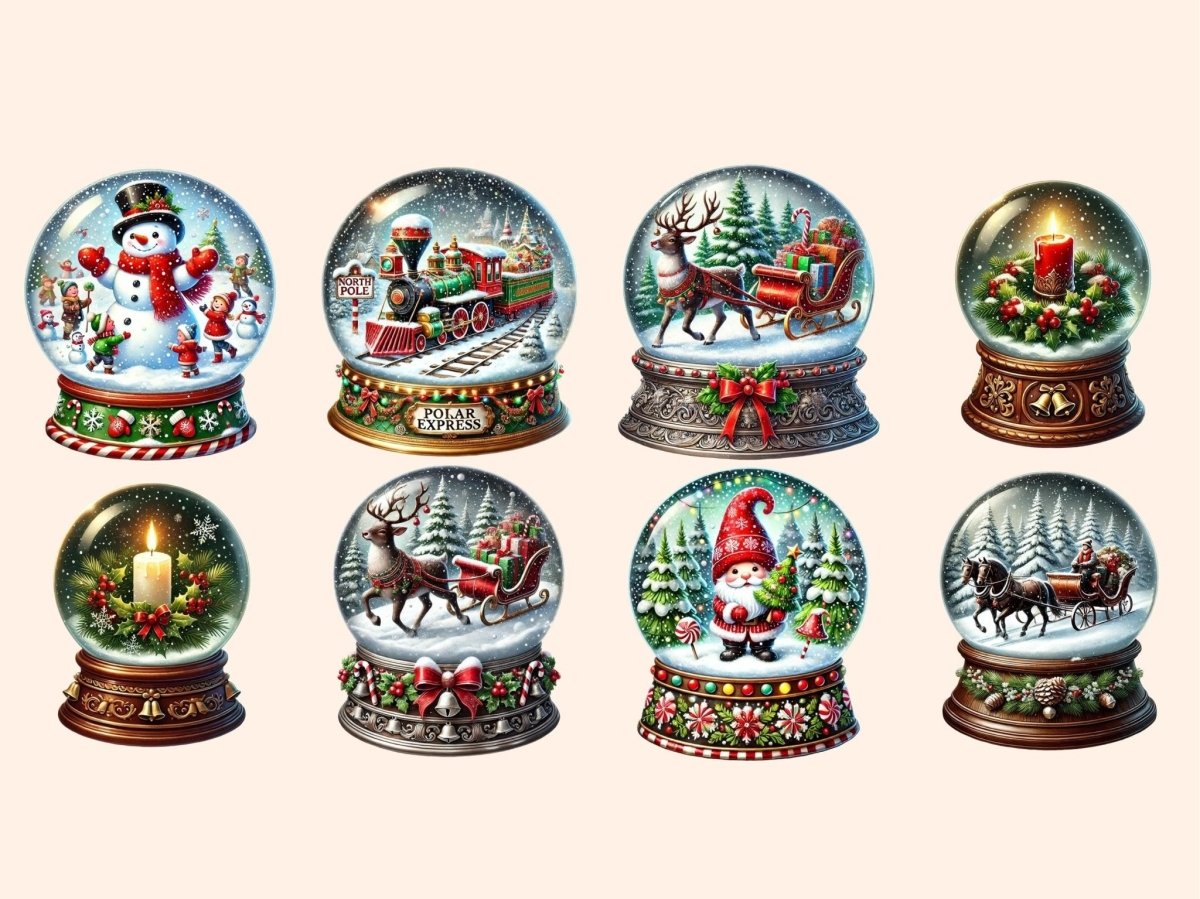 Christmas Snow Globes (P2) Clipart christmas clipart - Wonders Artist