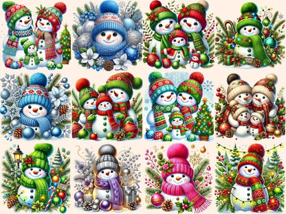Christmas Snowman (P2) Clipart Christmas Snowman - Wonders Artist