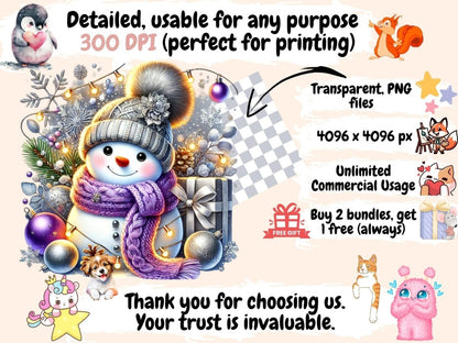 Christmas Snowman (P3) Clipart Christmas Snowman - Wonders Artist