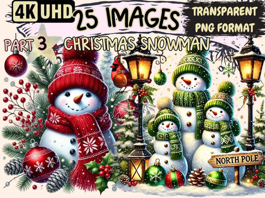 Christmas Snowman (P3) Clipart Christmas Snowman - Wonders Artist