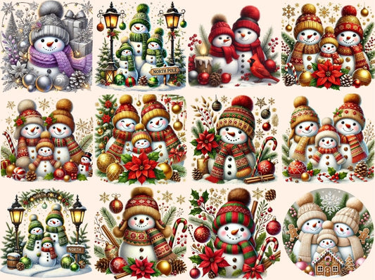 Vánoční Sněhulák (P3) Clipart