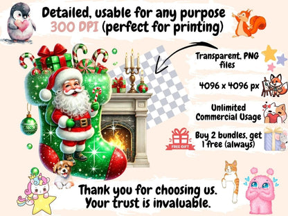 Christmas Stockings (P2) Clipart Christmas Mantel - Wonders Artist