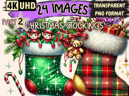 Christmas Stockings (P2) Clipart Christmas Mantel - Wonders Artist