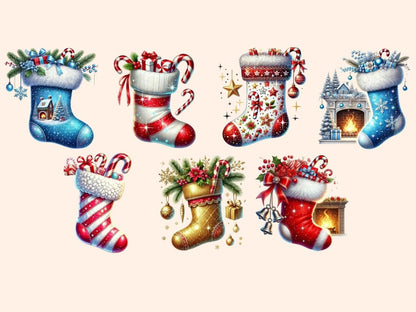 Christmas Stockings (P3) Clipart Christmas Mantel - Wonders Artist
