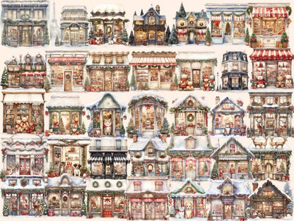 Christmas Storefronts Watercolor Clipart christmas clipart - Wonders Artist