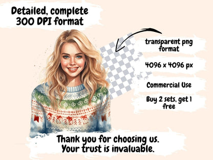 Christmas Sweaters Watercolor Clipart christmas clipart - Wonders Artist