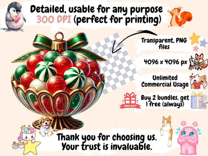 Christmas Sweets Clipart Christmas Candy - Wonders Artist