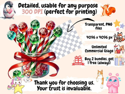 Christmas Sweets (P6) Clipart Candy Clipart Xmas - Wonders Artist