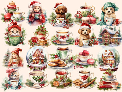 Christmas Tea Watercolor Clipart christmas clipart - Wonders Artist