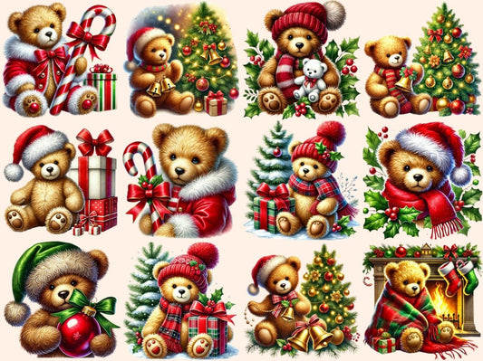 Jul teddies clipart