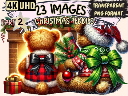 Christmas Teddies (P2) Clipart christmas bear png - Wonders Artist